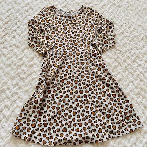 Old Navy leopard heart swing dress size 8